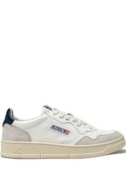 Sneakers medalist low man leat suede bianco uomo
