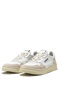Sneakers medalist low man leat suede bianco uomo