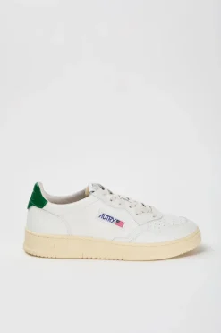 Sneakers medalist low man leat leat bianco uomo