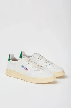 Sneakers medalist low man leat leat bianco uomo