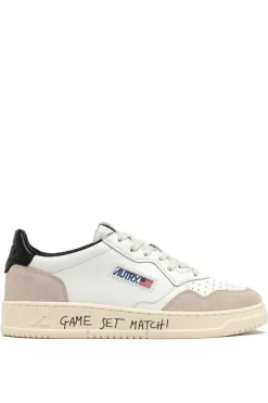 Sneakers medalist low man match suede bianco uomo