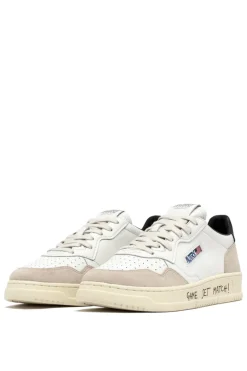 Sneakers medalist low man match suede bianco uomo