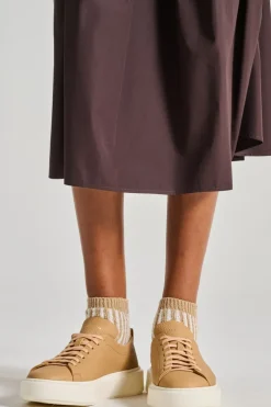 Sneakers pelle beige