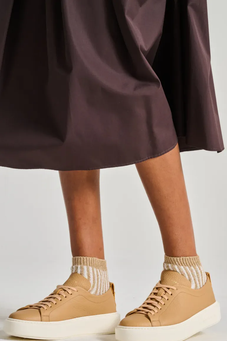 Sneakers pelle beige