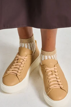 Sneakers pelle beige