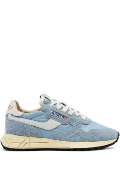 Sneakers reelwind low pelle/tessuto azzurro