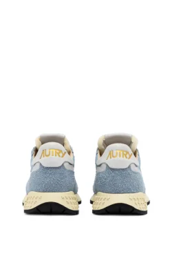 Sneakers reelwind low pelle/tessuto azzurro