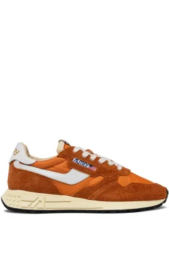 Sneakers reelwind low pelle/tessuto arancione