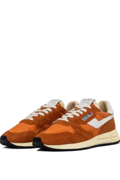 Sneakers reelwind low pelle/tessuto arancione