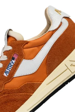 Sneakers reelwind low pelle/tessuto arancione