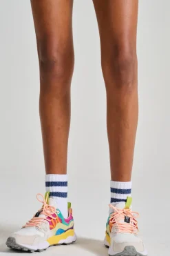 Sneakers suede/nylon bianco