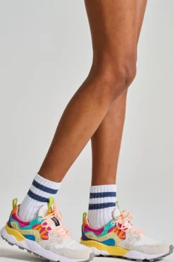 Sneakers suede/nylon bianco