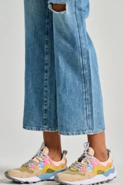 Sneakers suede/nylon rosa