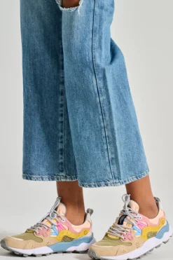 Sneakers suede/nylon rosa