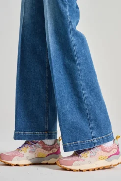 Sneakers suede/tessuto rosa