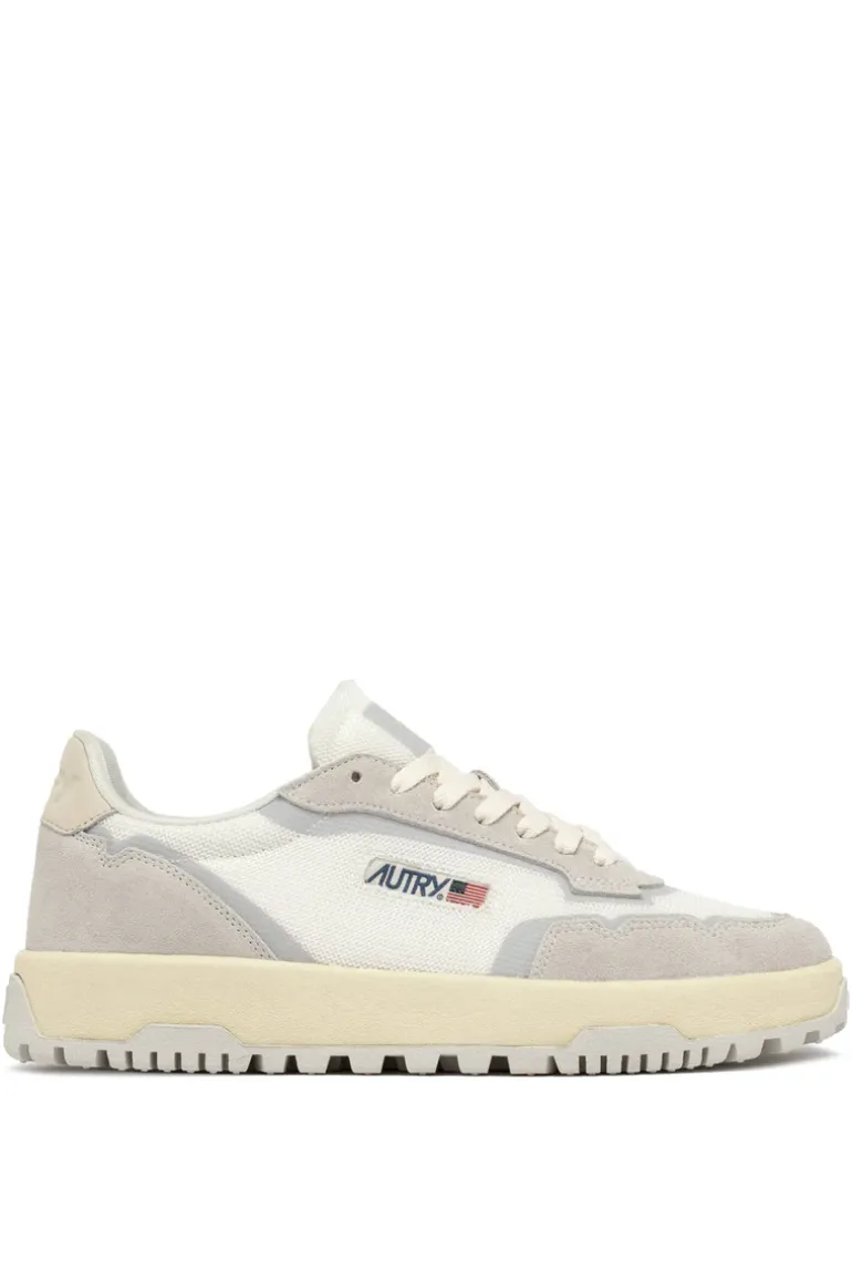 Sneakers super vintage low pelle grigio