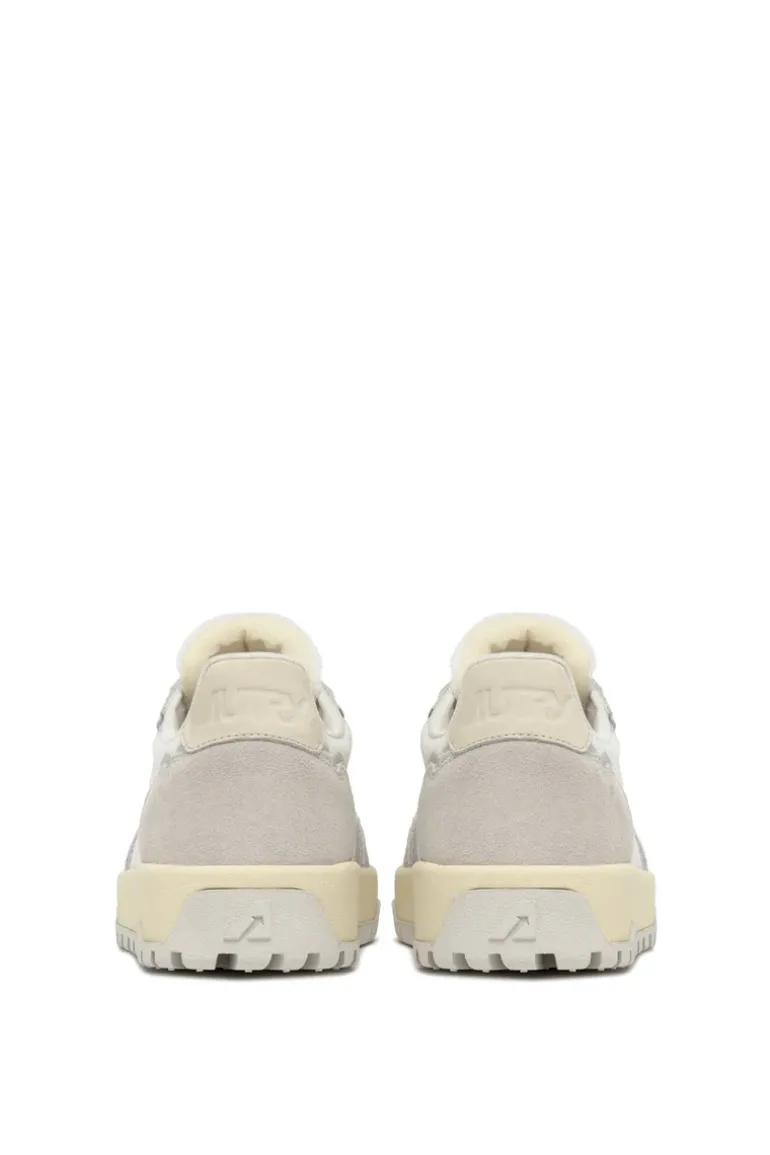 Sneakers super vintage low pelle grigio