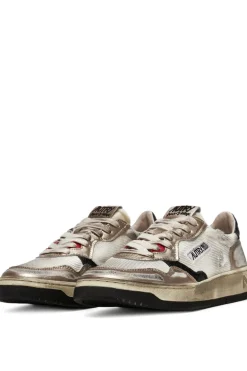 Sneakers super vintage low man nero uomo