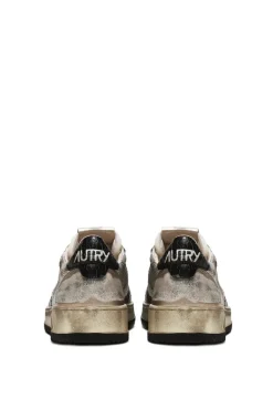 Sneakers super vintage low man nero uomo