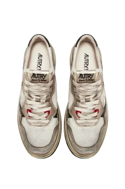 Sneakers super vintage low man nero uomo