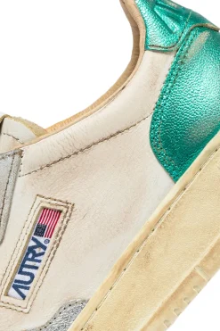 Sneakers super vintage pelle grigio