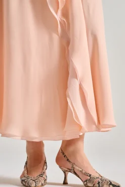 Stringate tacco pelle beige