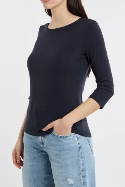 T-shirt 34 blu in cotone/elastane