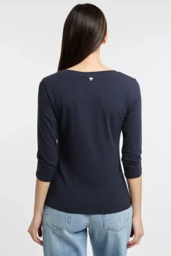 T-shirt 34 blu in cotone/elastane