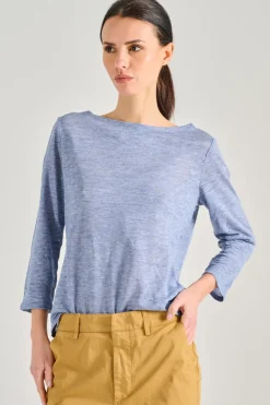 T-shirt 100% cotone azzurro