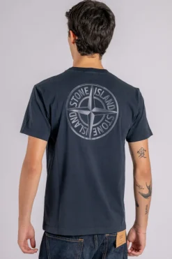 T-shirt 100% cotone blu