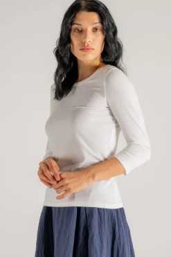 T-shirt 34 in cotone/elastan bianco