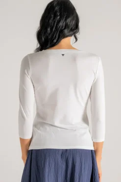 T-shirt 34 in cotone/elastan bianco