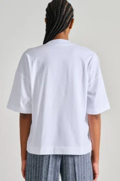 T-shirt box fit cotone bianco