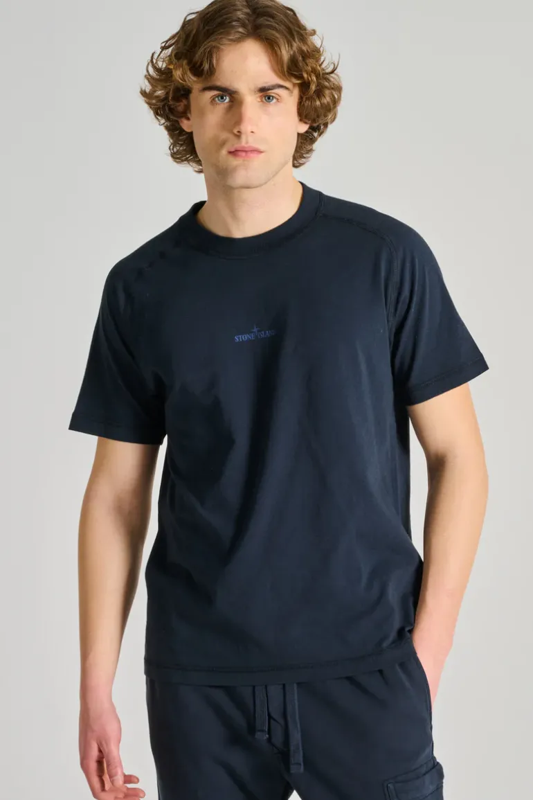 T-shirt cotone blu