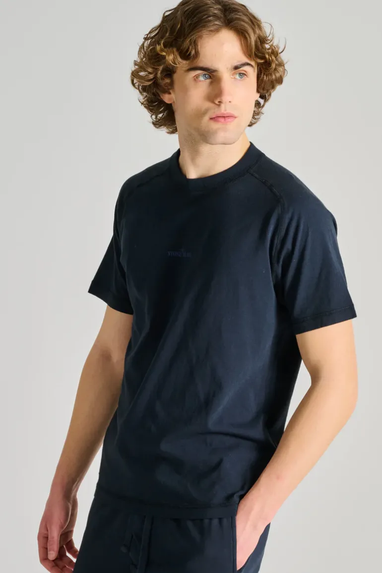 T-shirt cotone blu