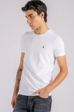 T-shirt cotone/elastam bianco