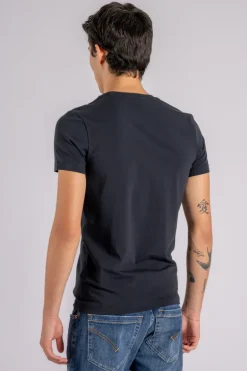 T-shirt cotone/elastam blu