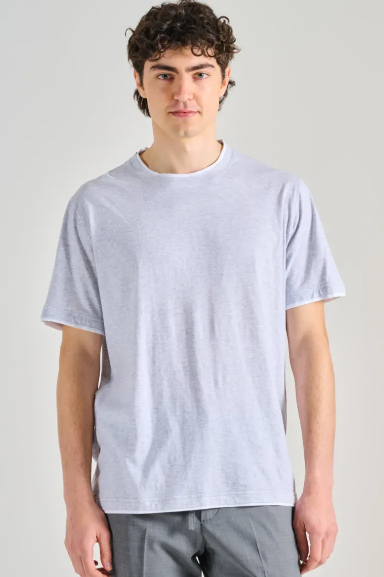 T-shirt duo mm jersey melange grigio