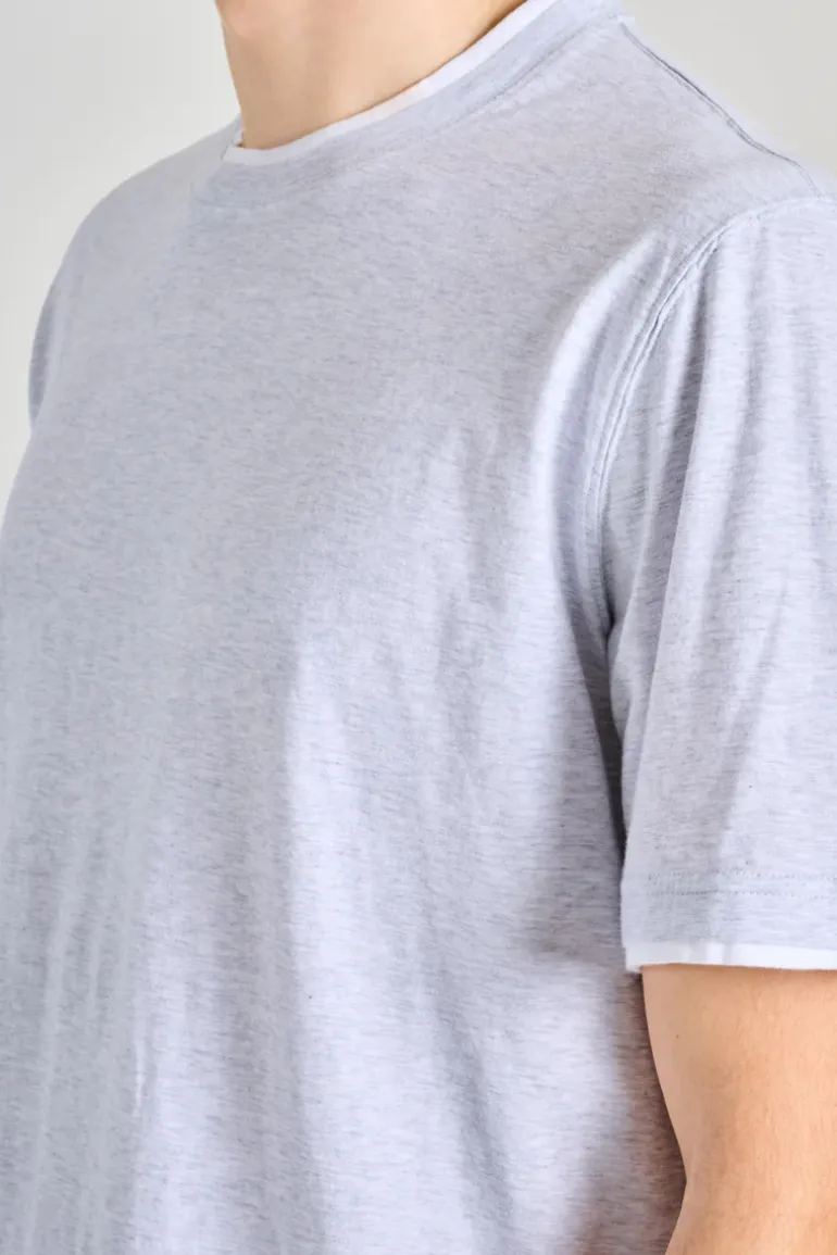 T-shirt duo mm jersey melange grigio