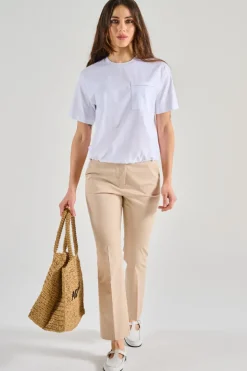 T-shirt jersey di cotone bianco