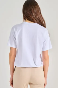 T-shirt jersey di cotone bianco