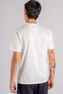 T-shirt logo patch cotone bianco