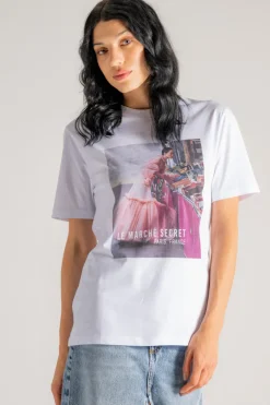 T-shirt madamoiselle nero donna