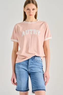 T-shirt main 100% cotone rosa