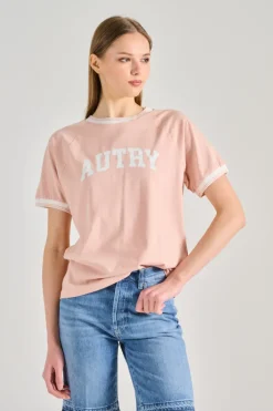 T-shirt main 100% cotone rosa