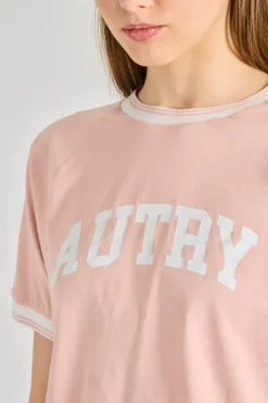 T-shirt main 100% cotone rosa