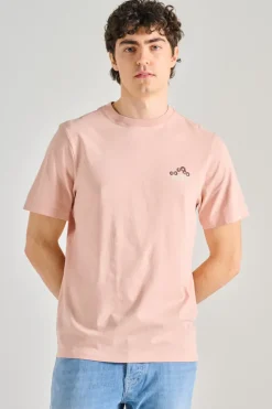 T-shirt main cotone rosa