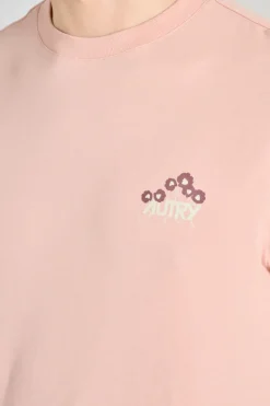 T-shirt main cotone rosa