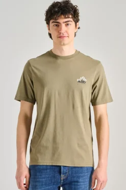 T-shirt main pelle beige