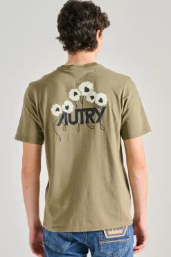 T-shirt main pelle beige